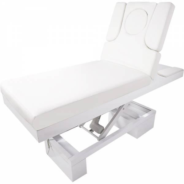 Elektrische Massageliege Wellnessliege 003815H weiß mit Heizung