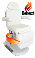 Vollelektrische Kosmetikliege perlweiß L06686H mit 4 Motoren drehbar + Heizung&LED Vollelektrische Kosmetikliege perlweiß L06686H mit 4 Motoren drehbar + Heizung&LED