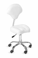 A03610a Arbeitshocker Weiss mit Rückenlehne A03610a Arbeitshocker Weiss mit Rückenlehne