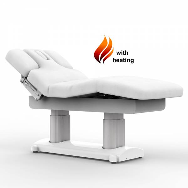 Massageliege mit 4 Motoren &amp; Heizung Weiß L02249H