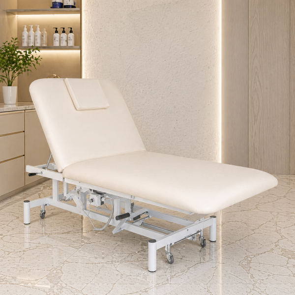018280 Creme elektische Bobathliege / Behandlungsliege
