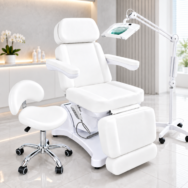 Kosmetikkabine – vollelektrisch, ergonomisch, modern, perlweiß 907701a