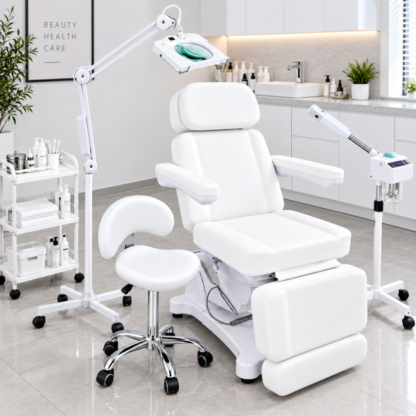Kosmetikkabine – vollelektrisch, ergonomisch, modern, perlweiß 907701d