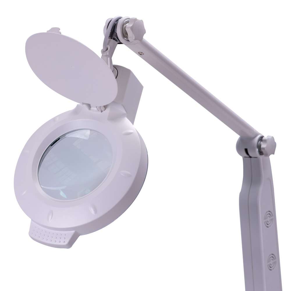 LED Lupenlampe Mit 5 Dioptrien – 72 LEDs, 12 Cm Linse, 120 Cm Flexible Halterung