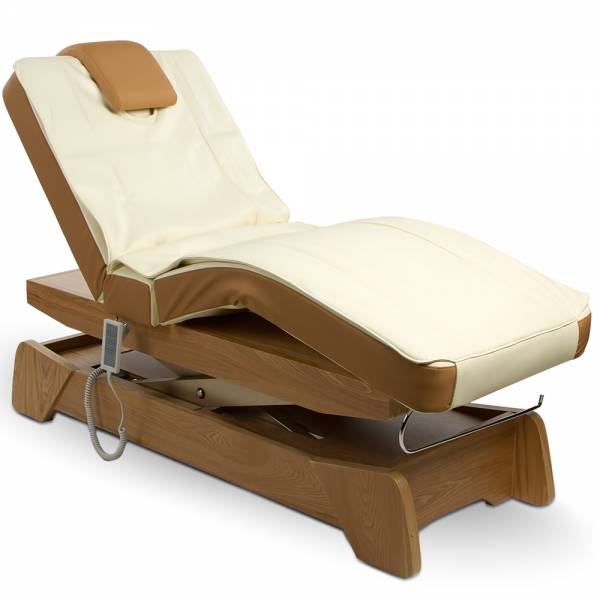 010208 Wellnessliege Massageliege braun / creme