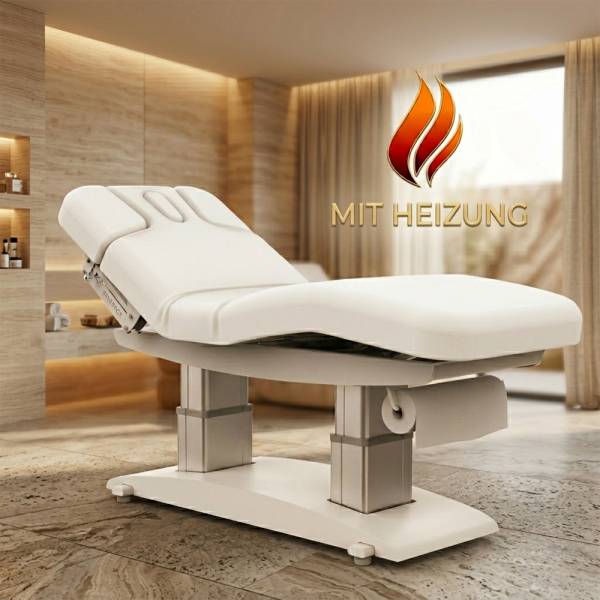 Massageliege mit 4 Motoren &amp; Heizung Weiß L02259H
