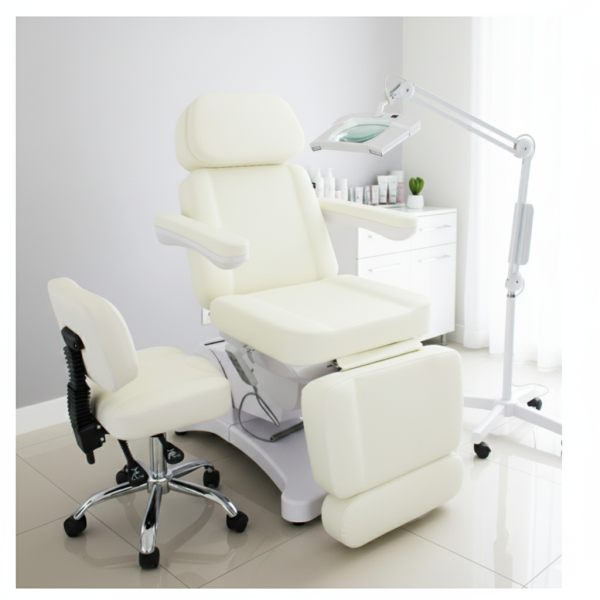 Kosmetikkabine – vollelektrisch, ergonomisch, modern, perlweiß 907701a