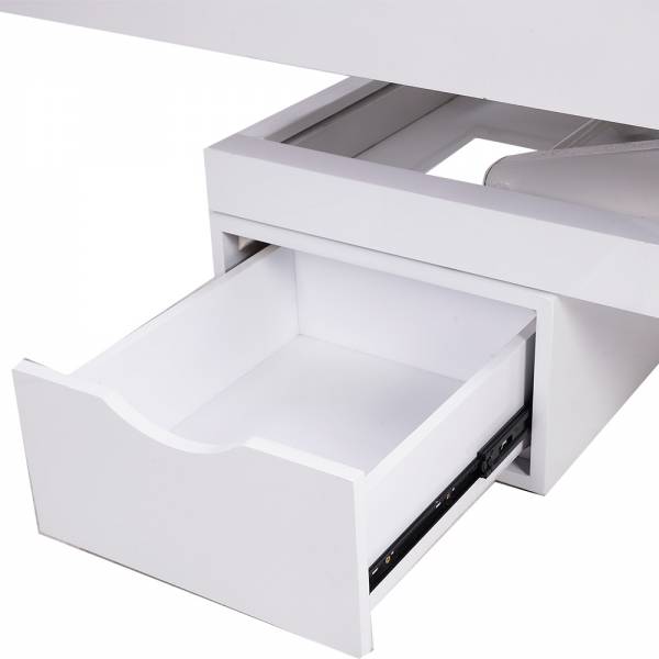 Elektrische Massageliege Wellnessliege 003815H weiß mit Heizung