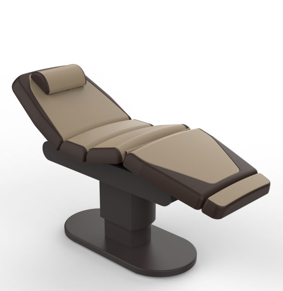 Dunkelbraun/beige Massageliege Wellnessliege 010869/012347